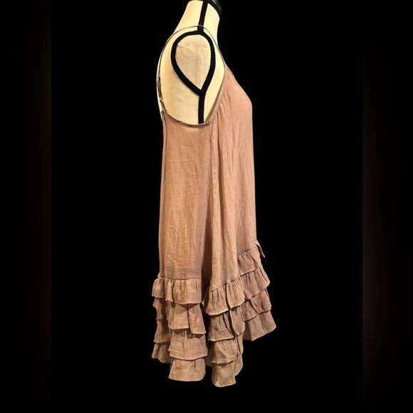 RUFFLE LAYERING CAMI SHIRT EXTENDER SLIP IN MAUVE - Picture 6 of 7